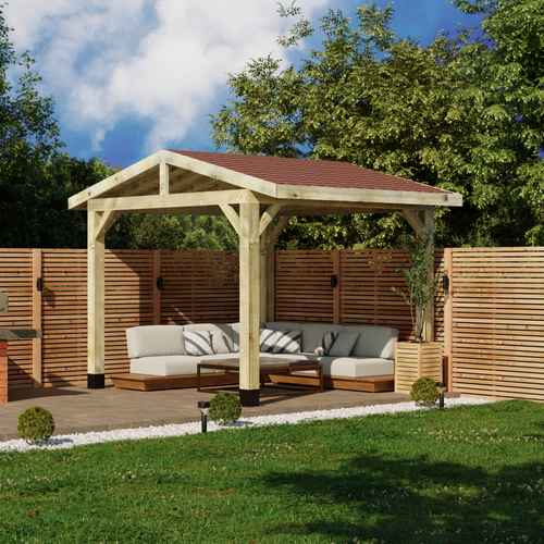 Katepal Red Shingle Gazebo Kit – A Custom Design for Your Garden