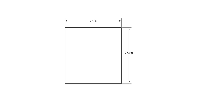 2.4m 75mm x 75mm Treated Post drawing