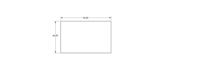 Planed Square Edge 95mm x 60mm drawing