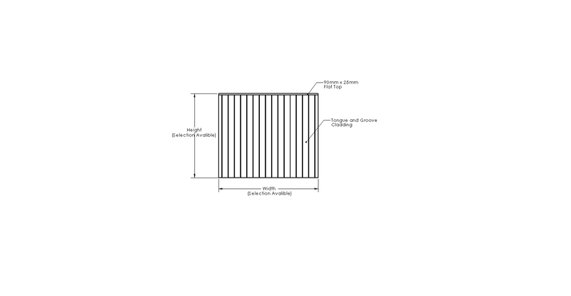 Clovelly Side Mortise & Tenon Gate (single) drawing