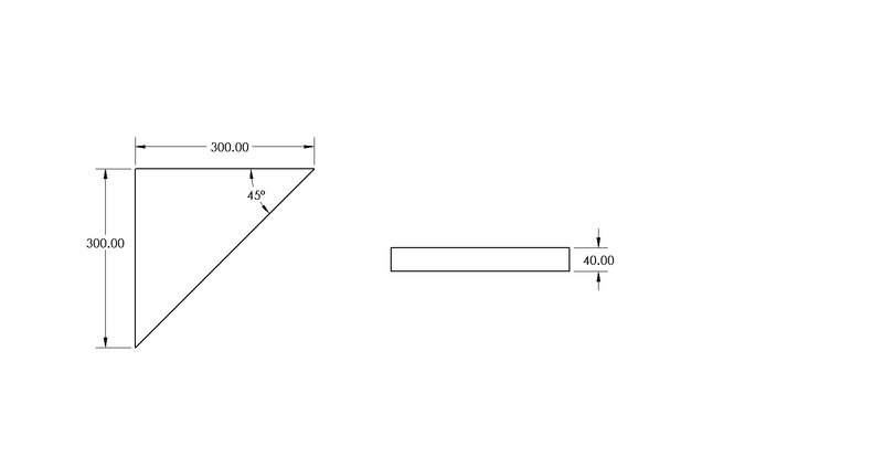 Wooden Corner Shelf drawing