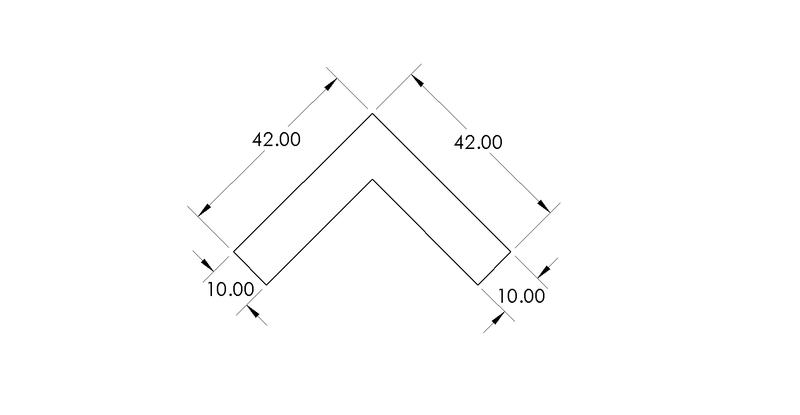 Corner Trim Pressure Treated Redwood drawing