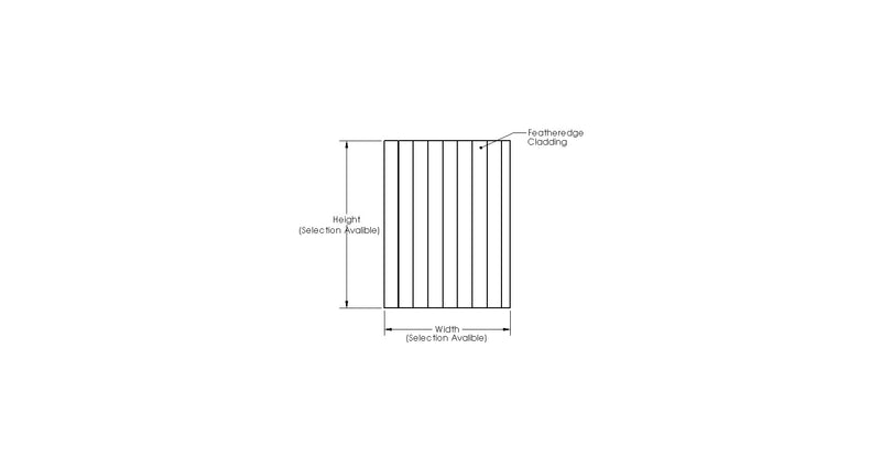 Falmouth Featheredge Side Gate (1.5m High) drawing