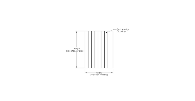 Falmouth Featheredge Side Gate (1.8m High) drawing