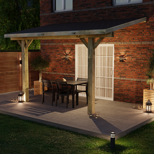 Stylish Brown Shingle Gazebo Kit for Easy Setup