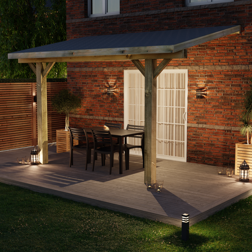 Customisable Grey Shingle Gazebo Kit for Effortless Assembly