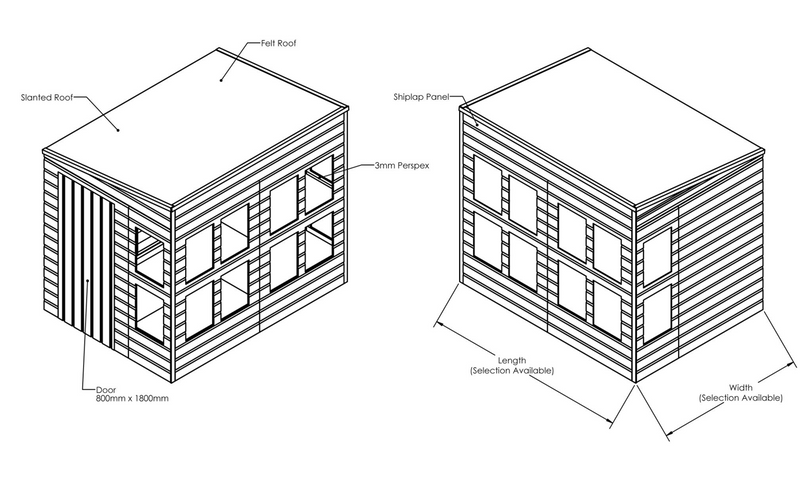 Pent Potting Shed drawing