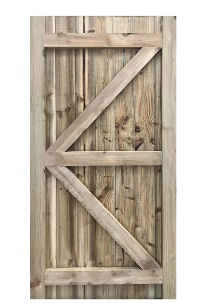 Portreath Framed Featheredge Gate (2.4m High) back view