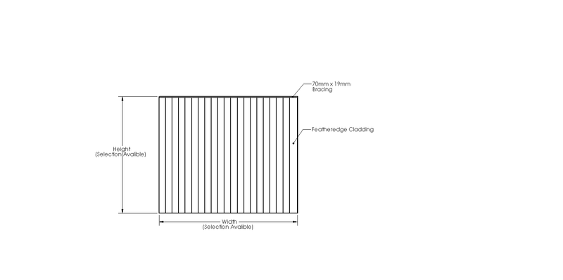 Shebbear Featheredge Entrance Gate (Pair) drawing