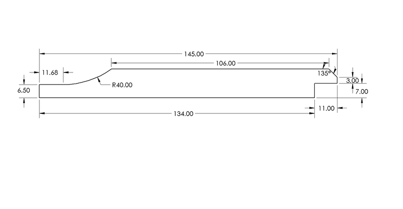 Shiplap -  British Larch - 145mm x 19mm drawing