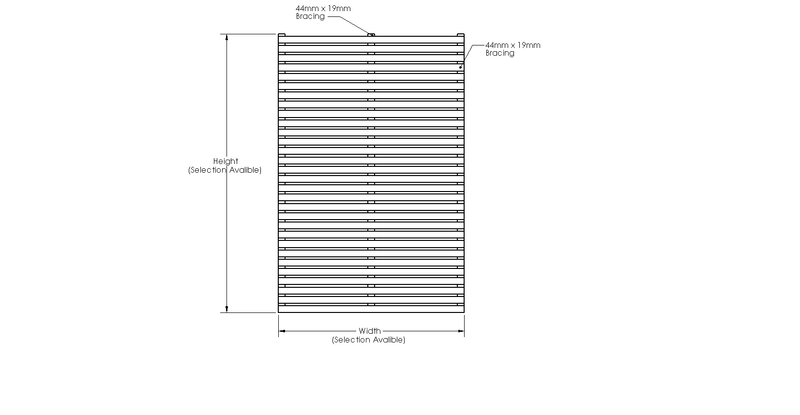 Treated PSE Slatted Panel drawing