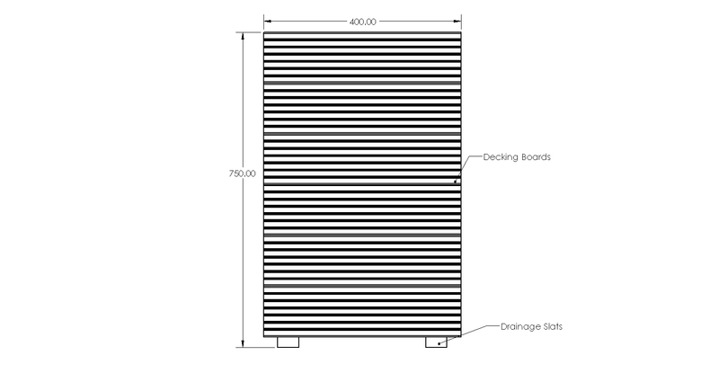 Tall Decking Planter drawing