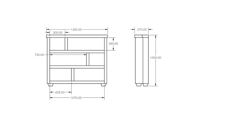 Topsham Bookcase drawing