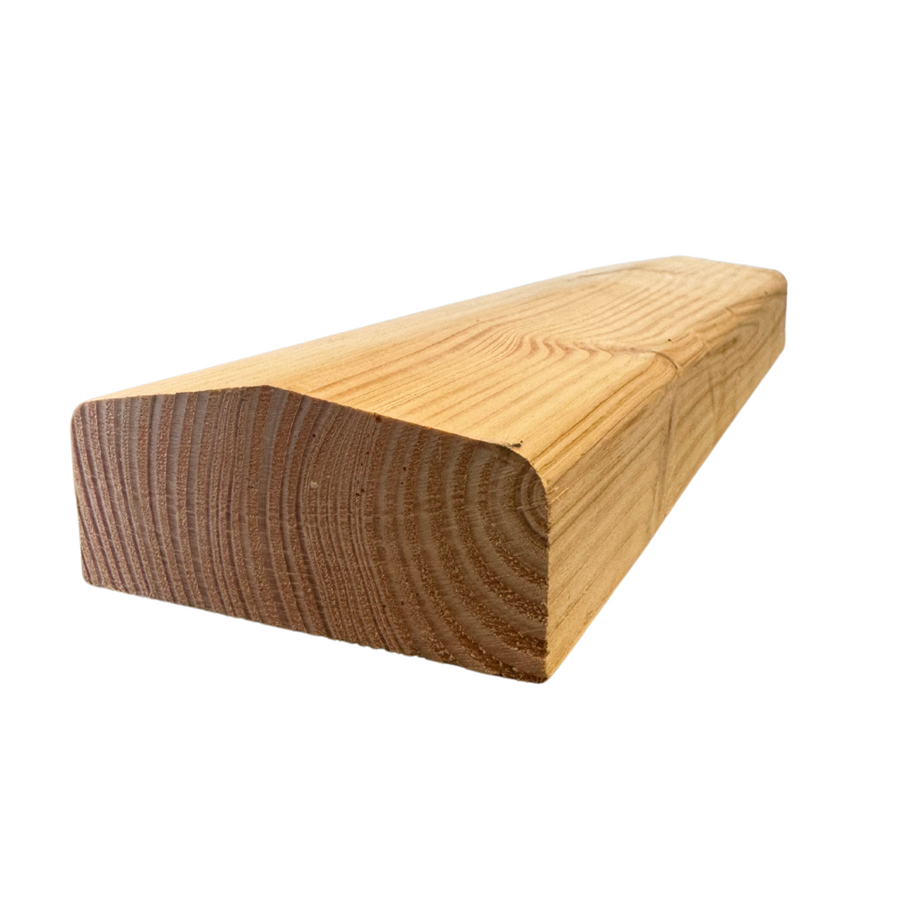 Larch Slatted Panel Capping close up