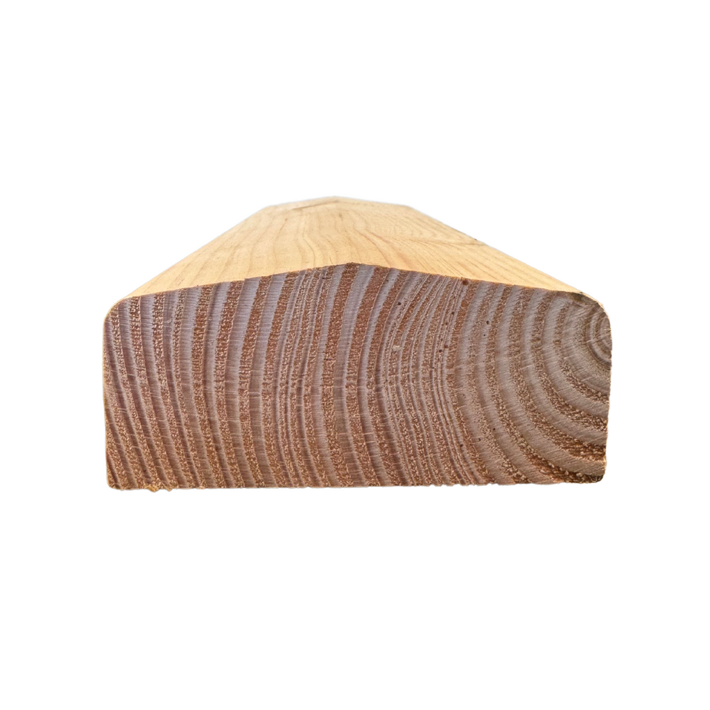 Larch Slatted Panel Capping end