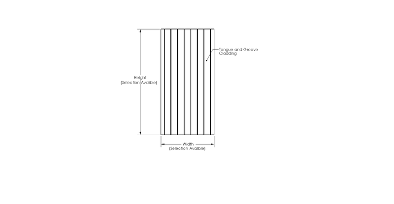 Wellington Tongue & Groove Side gate (1.8m High) drawing