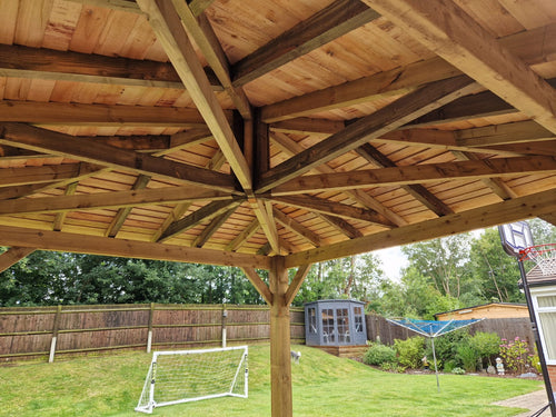 Premium Grey Shingle Pergola Kit with Expertly Crafted Panelling