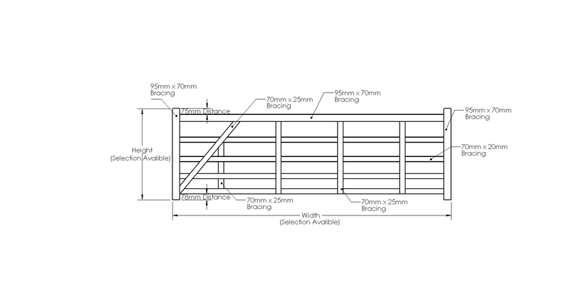 Windsor Planed Entrance Gate drawing