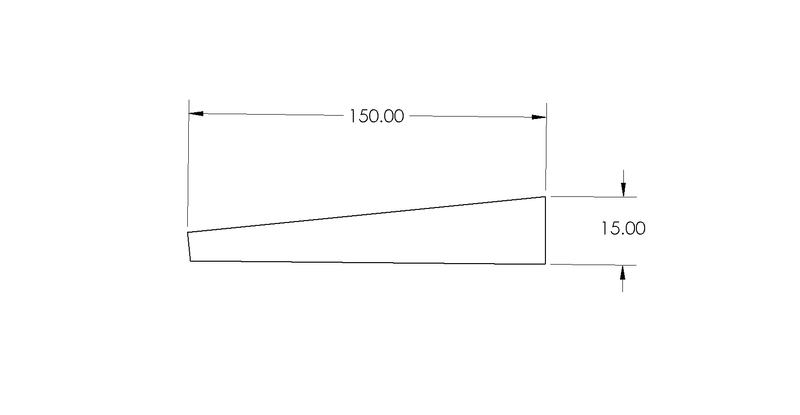 Featheredge Treated 150mm x 15mm drawing