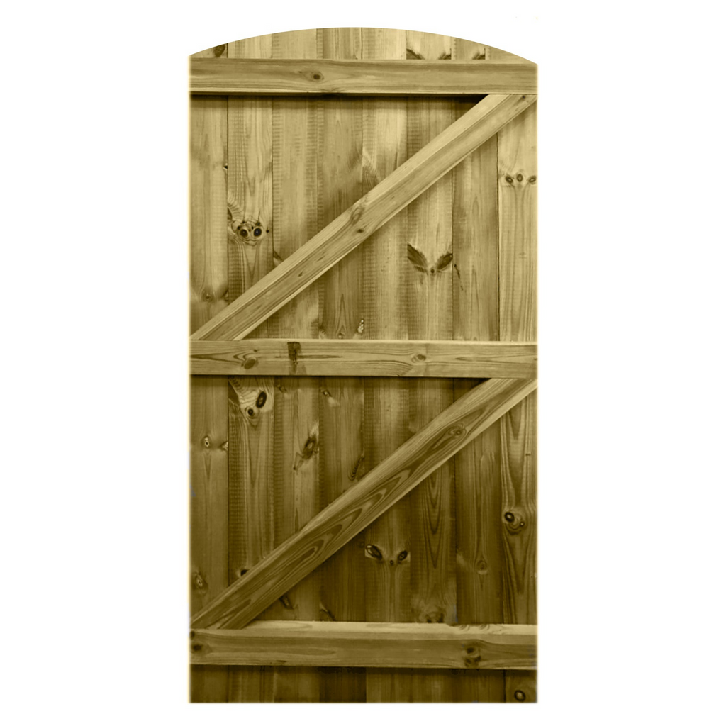 Instow Curved Tongue & Groove Side gate (2.1m High) back