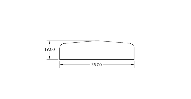 Larch Slatted Panel Capping drawing